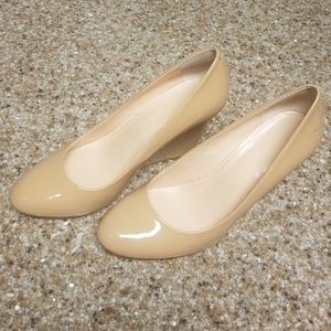 Banana Republic Nude Wedge Shoes 9.5